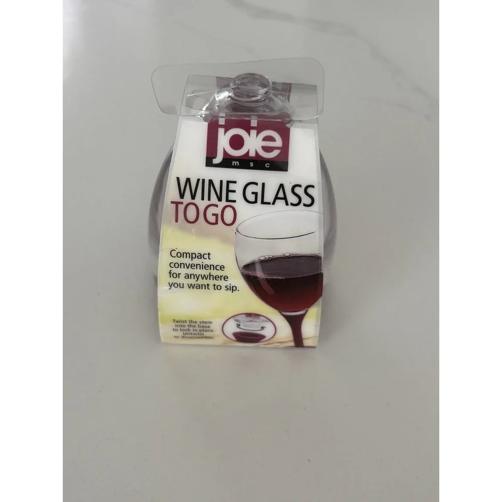Joie Wine Glass To Go Portable Compact Folding Travel Wine Cup - NEW.